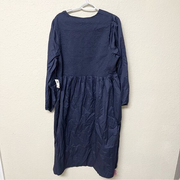 NWT Old Navy Womens Fit Flare Size 2X Long Sleeve Sweetheart Midi Dress Pockets - Picture 7 of 10